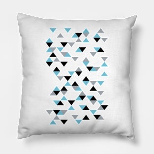 Triangles Ice Blue Pillow