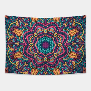 Colorful Oriental Rug Mandala Boho Pattern Tapestry