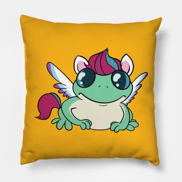 Frog zipp Pillow by AmyNewBlue