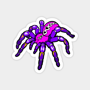 Purple Pokie Poecilotheria Metallica Gooty Sapphire Tarantula Bold Smooth Black Outline Magnet