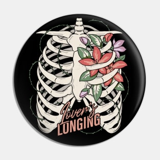 Goth Love Skeleton Lover's Longing Pin