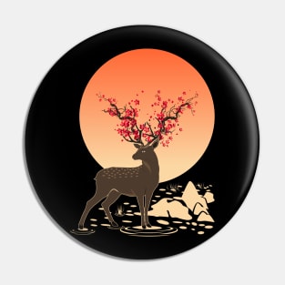 Sakura Deer Spirit | Sika Deer Pin