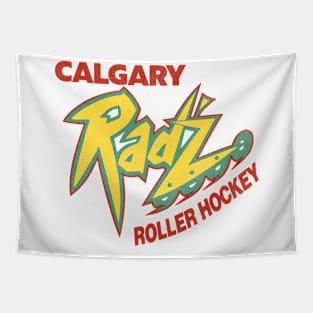 Defunct Calgary Rad'z Roller Derby / Hockey Team Tapestry