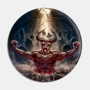 Satan Rising Pin