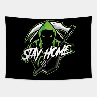 Stay Home or Else Tapestry