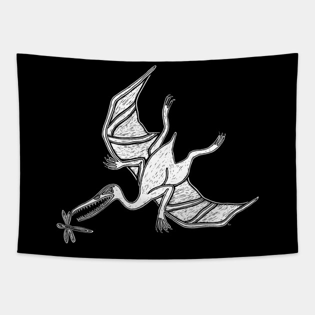 1800s Pterodactyl (Pterodactylus) Illustration Tapestry by LaForma