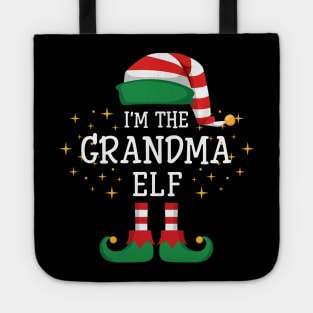 I'm The Grandma Elf Matching Family Christmas Pajama Tote