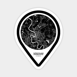 Dusseldorf, Germany City Map - Travel Pin Magnet