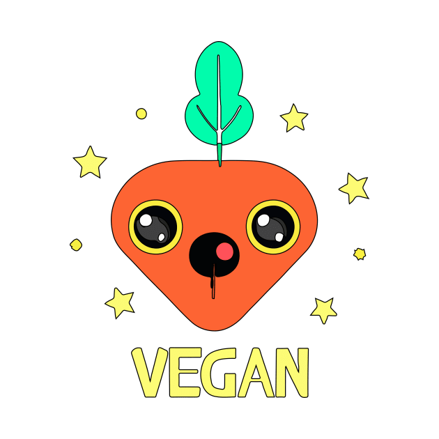 Cute vegan baby carrot by N1L3SH