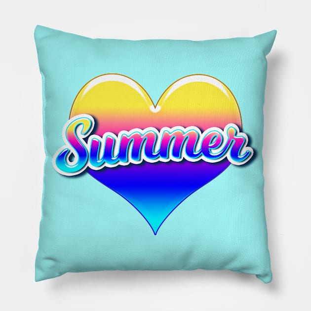 Summer Love Pillow by Toni Tees