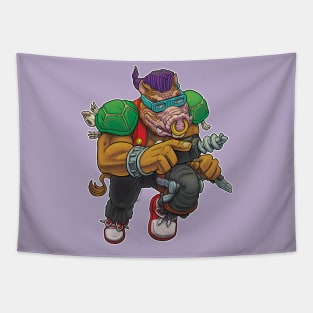 Brawling with Bebop, mutant warthog Tapestry