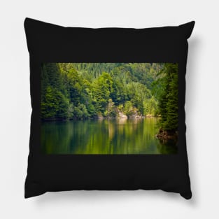 Lake and pine trees Pillow