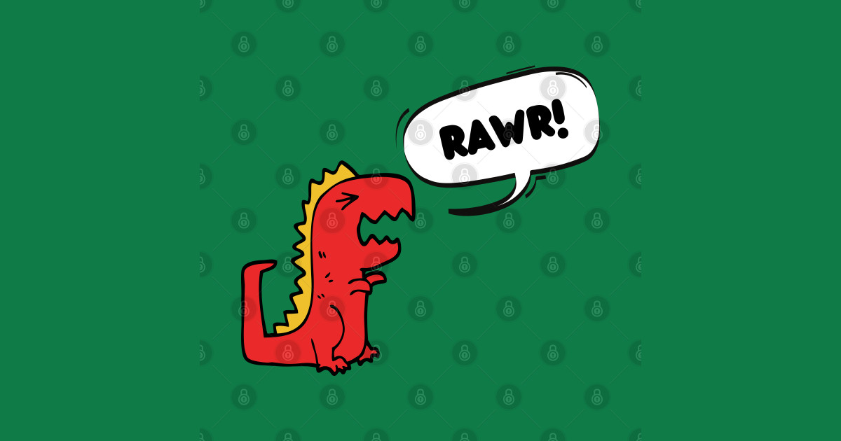 RAWR Funny Dinosaur Dinosaur TShirt TeePublic