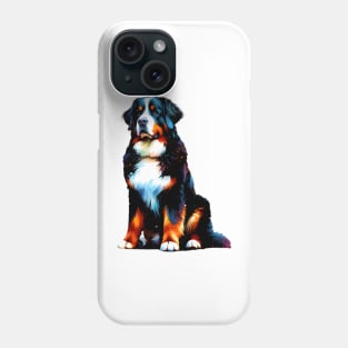 Vibrant Bernese Mountain Dog in Splash Paint Style Phone Case