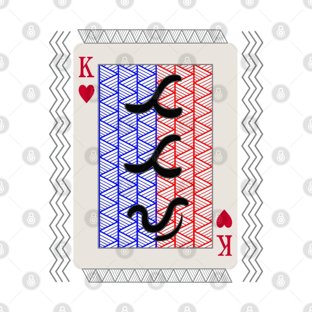 Tribal Art Playing card King / Baybayin word Tatay (Father) by Pirma Pinas