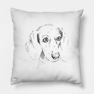 Sausage Dog - Miniature Dachshund Puppy Pillow