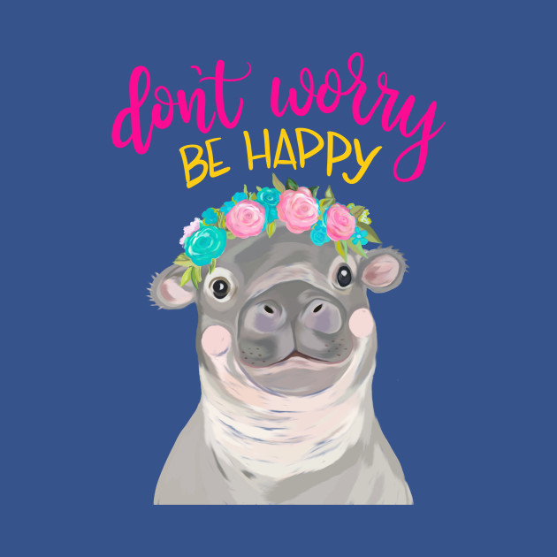 Disover Happy Hippo - Hippo - T-Shirt