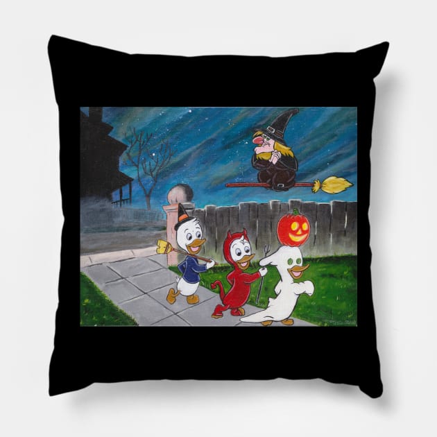 Trick or Treat Pillow by tesiamarieart