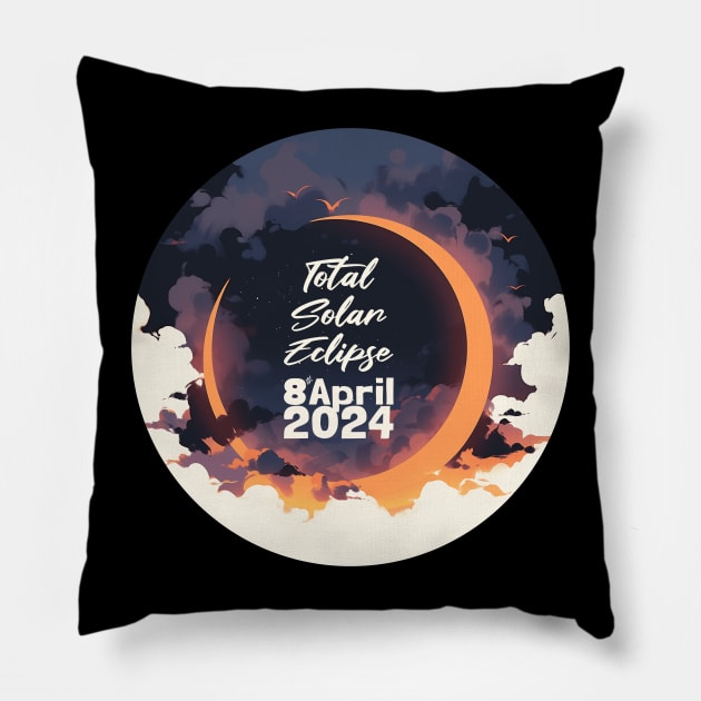 Stunning Solar Eclipse, Total Solar Eclipse Astronomy Art Pillow by Moonfarer