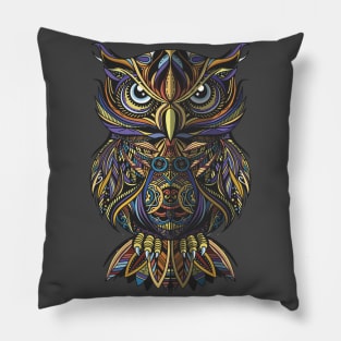 Vivid Geometry Owl Tee Pillow