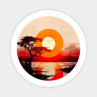 Vinyl sunset Magnet