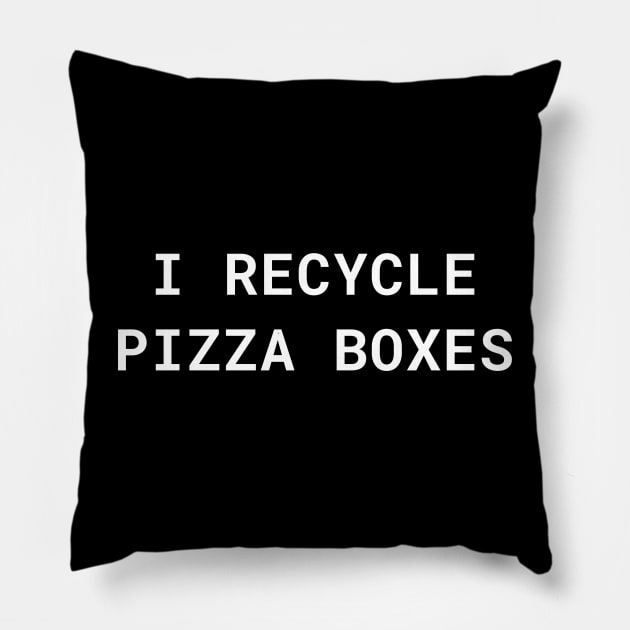 Greta Thunberg Andrew Tate Recycle Pizza Boxes Funny Pillow by Little Duck Designs