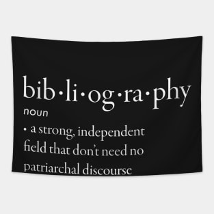 Bibliography Definition White Text Tapestry