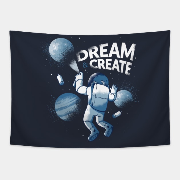 Astronaut Grafitti Tapestry by LR_Collections