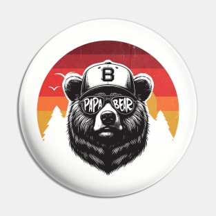 Retro Vintage Papa Bear Pin