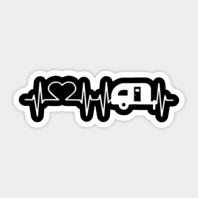 Camping Shirts Ideas For Family Beginers Cute Heartbeat Camper Tshirt Camping Campfire Lovers Gift Family Camping Ideas Pegatina Teepublic Mx