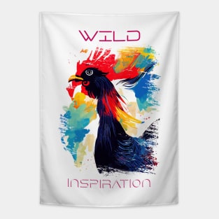 Rooster Wild Nature Animal Colors Art Painting Tapestry