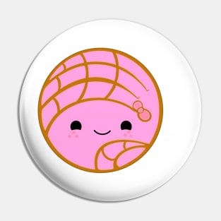 Cute Chibi Kawaii Pink Concha (Pan Dulce Art) Pin