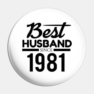 'Best Husband Since 1981' Sweet Wedding Anniversary Gift Pin