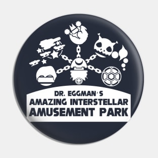 Dr. Eggman's Amazing Interstellar Amusement Park - Sillouette white Pin