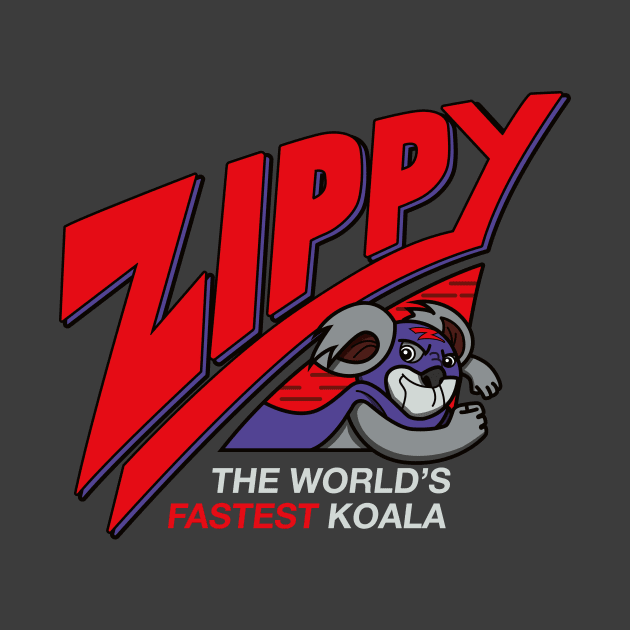 Zippy - The World's Fastest Koala (Asphalt) by jepegdesign