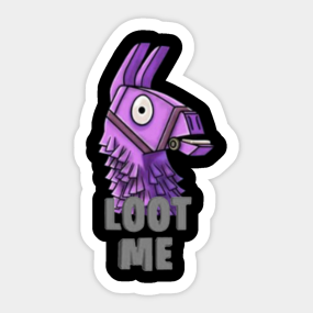 Fortnite Game Stickers Teepublic - loot me llama sticker