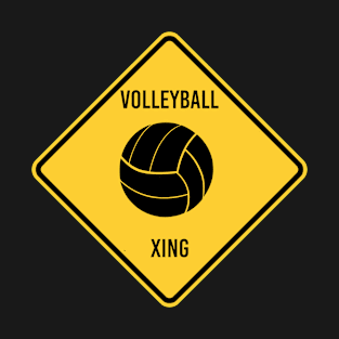 Funny Volleyball Player Crossing Xing Sign T-Shirt