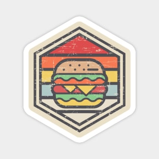 Retro Badge Burger Light Magnet