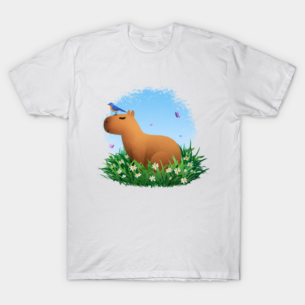 Peaceful Capybara - Cute - T-Shirt