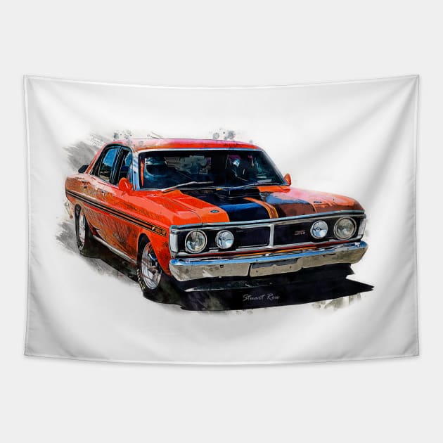 Red XY Falcon GT Tapestry by Transchroma