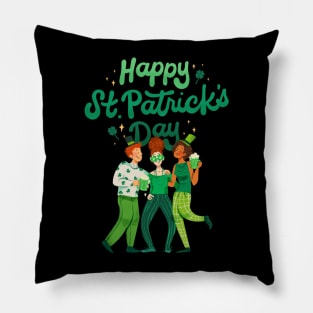 Happy St. Patrick Day - Celebrate With Friends Pillow