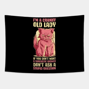 Im A Cranky Old Lady Funny Sarcasm Gift Tapestry