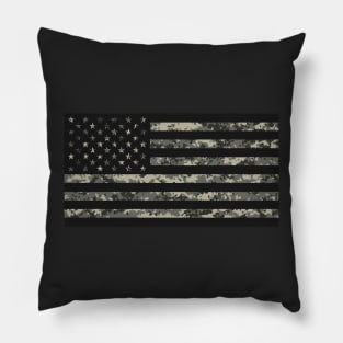 US Flag - Urban Black Pillow