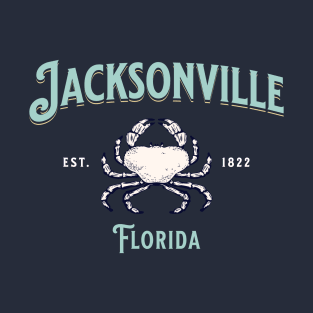 Jacksonville Florida Vintage Beach Crab T-Shirt