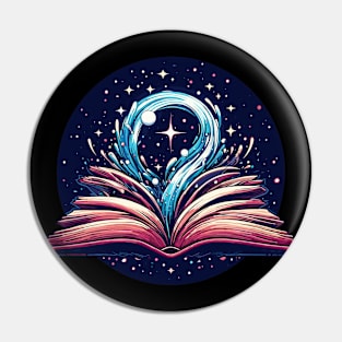 Reading Magical Book Pin