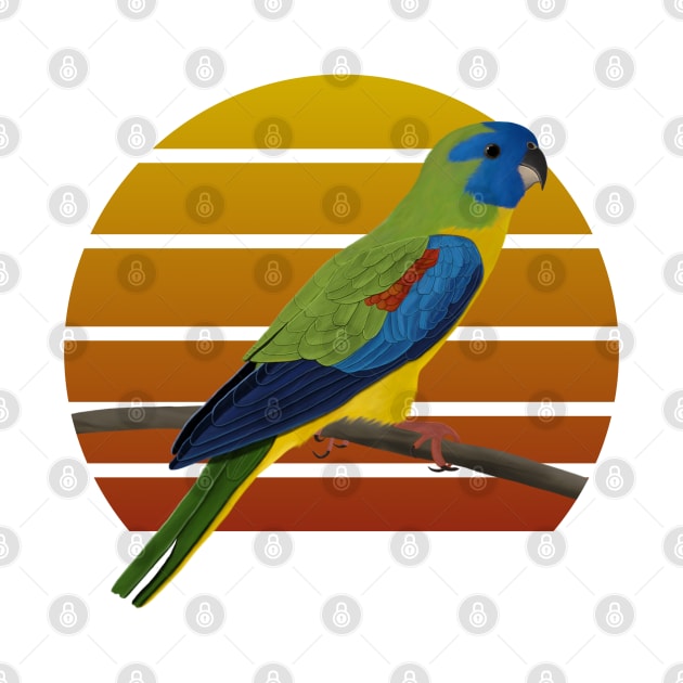 jz.birds Turquoise Parrot Bird Animal Art by jzbirds