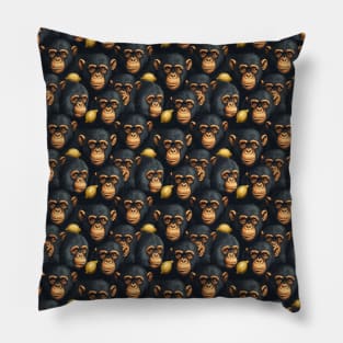 Charming Chimp Pattern Pillow