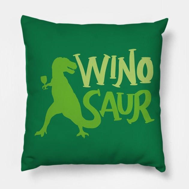 WinoSaur - Funny Wine lover shirts and gifts - T-Rex Pillow by Shirtbubble
