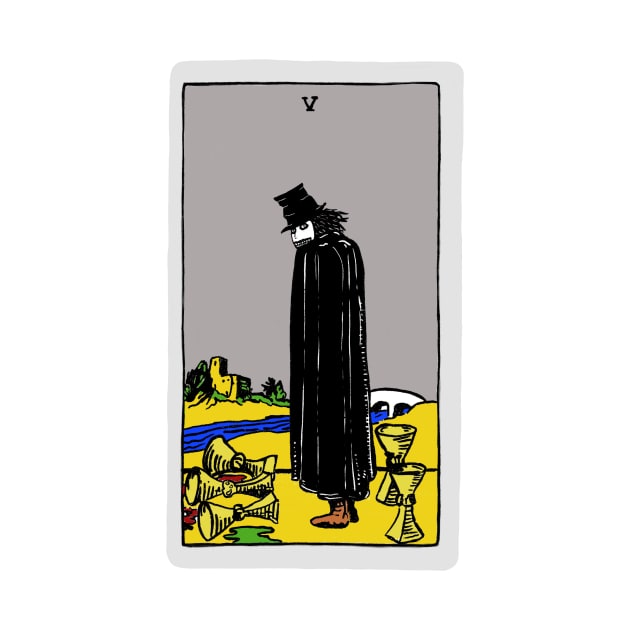 Babadook Five of Cups Tarot by This Is Fun, Isn’t It.