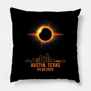 Total Solar Eclipse 04.08.2024 Austin Texas Pillow